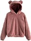 cheap Women&#039;s Hoodies &amp; Sweatshirts-Women&#039;s Hoodie Pullover Sherpa Fleece Teddy Maroon Dark Gray Wine Plain Hoodie Fleece Long Sleeve