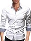 cheap Men&#039;s Shirts-Men&#039;s Shirt Dress Shirt Collar Classic Collar Solid Colored Wine White Black Navy Blue Long Sleeve Plus Size Daily Work Slim Tops Business / Spring / Fall / Wash separately / Wash inside out / Spring