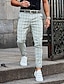 cheap Trousers-Men&#039;s Checkered Chinos Soft Full Length Trousers