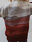 abordables Jerséis-Mujer Suéter de punto Puente Croché Tejer De Punto Escote en Pico Tie-dye Diario Festivos Elegante Casual Invierno Otoño Azul Piscina Naranja S M L