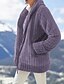 billige Hættetrøjer &amp; sweatshirts-Dame Fleecejakke Lynlås op Sherpa Fleece Bodystocking Lavendel lilla Sort Navyblå Helfarve Gade Langærmet V-hals
