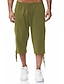 billige Men&#039;s-Herre capri shorts Basale Medium Forår sommer Grøn Sort Blå Kakifarvet
