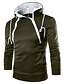 abordables Men&#039;s-Hombre Chaqueta de sport Encapuchados y Sudaderas Chaqueta Básico Medio Otoño invierno Azul marinero Blanco Negro