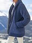 billige Hættetrøjer &amp; sweatshirts-Dame Fleecejakke Lynlås op Sherpa Fleece Bodystocking Lavendel lilla Sort Navyblå Helfarve Gade Langærmet V-hals