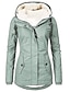 abordables Parkas y Plumas de Mujer-Mujer Anorak Exterior Calle Casual Otoño Invierno Regular Abrigo Holgado Deportes Casual Chaquetas Manga Larga Color sólido Cremallera Bolsillo Negro Morado Rosa / Abajo y abrigos esquimales