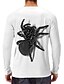 cheap Men&#039;s-Men&#039;s Unisex Tee T shirt Tee Shirt Graphic Prints Spider 3D Print Crew Neck Daily Holiday Long Sleeve Print Tops Casual Designer Big and Tall White