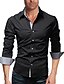 cheap Men&#039;s Shirts-Men&#039;s Shirt Dress Shirt Collar Classic Collar Solid Colored Wine White Black Navy Blue Long Sleeve Plus Size Daily Work Slim Tops Business / Spring / Fall / Wash separately / Wash inside out / Spring