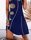 cheap Super Sale-Women&#039;s Mini Dress Casual Dress Black Blue Geometric Sleeveless Summer Spring Print Basic Crew Neck Summer Dress Spring Dress 2023 S M L XL XXL 3XL 4XL 5XL