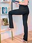 billige Pants-damekjole arbeidsbukser bootcut bukser mid waist basic daglig svart 1# svart s m sommer