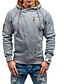 abordables Hoodies-Hombre Sudadera con cremallera Color sólido Con Capucha Casual Diario Ropa de calle no imprimible Básico Fresco Ropa Sudaderas con capucha Sudaderas Delgado Manga Larga Gris Claro Gris Oscuro / Otoño