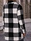 cheap Sherpa Jackets-Women&#039;s Sherpa Fleece Jacket with Plaid Print