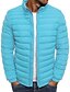 preiswerte All Sale-Herren Wintermantel Winterjacke puffer jacket Steppjacke übergangsjacke Klassicher Stil Casual Warm Winter Feste Farbe Hellblau Marineblau Groß Rot Gras-Grün Pufferjacke