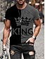 cheap Short Sleeve-King Crew Neck Men&#039;s 3D Print T shirt