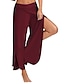 billige Pants-kvinders culotte chinos med brede ben flæser lagdelt stretchy midtalje basic casual / sporty casual daglig sort hvid s m sommer forår&amp;amp; efterår