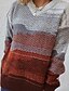 preiswerte Pullover-Damen Pullover Strickwaren Gehäkelt Stricken Strick V Ausschnitt Batik Täglich Festtage Stilvoll Casual Winter Herbst Blau Orange Kaffee S