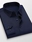 abordables Camisas de hombres-Hombre Camisa para Vestido Abotonar la camisa Camisa de cuello Negro Blanco Azul Oscuro Manga Larga Plano Cuello Primavera Otoño Boda Fiesta Ropa