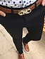 billige Pants-Herre Grunnleggende kinesisk Avsmalnende bukser Full lengde Bukser Ensfarget Medium Midje Svart lysegrå Mørkegrå Brun S M L XL XXL