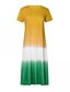 cheap Maxi Dresses-Boom Sale Women&#039;s Color Block T shirt Maxi Dress