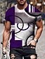 billige Short Sleeve-Herre Skjorte T-shirt T-Shirts Geometrisk 3D Grafiske tryk Rund hals Brugerdefineret print Sort Gul Rød Blå 3D-udskrivning Daglig Ferie Kortærmet Trykt mønster Tøj Polyester Designer Basale Afslappet