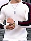 abordables Pullover Sweaters-Hombre Pulóveres Suéter recortado Suéter de punto Waffle Tejer Recortado De Punto Raya Cuello redondo Mantiene abrigado Casual Ropa Mangas raglanes Otoño invierno Negro Blanco M L XL