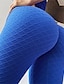 billige Yoga Leggings-Dame Yoga Bukser Mavekontrol Balleløft Krøllede Folder Balleløft Yoga Fitness Gym Træning Høj Talje Leggins Underdele Mørkegrå Sort Grøn Spandex Sport Sportstøj Tynde Høj Elasticitet