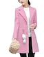 cheap Coats &amp; Trench Coats-Women&#039;s Trench Coat Coat Fall Winter Street Daily Going out Long Coat Windproof Warm Regular Fit Casual Streetwear Jacket Long Sleeve Pocket Solid Color Pink Khaki Beige