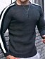 abordables Pullover Sweaters-Hombre Pulóveres Suéter recortado Suéter de punto Waffle Tejer Recortado De Punto Raya Cuello redondo Mantiene abrigado Casual Ropa Mangas raglanes Otoño invierno Negro Blanco M L XL