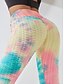 abordables Graphic Chic-Mujer Pantalones de yoga Alta cintura Medias / Mallas Largas Polainas Prendas de abajo Scrunch Butt Jacquard Tie-dye Control de barriga Levantamiento de tope Secado rápido Rosa + verde Verde / negro
