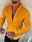 cheap Long Sleeves-Men&#039;s Shirt Summer Shirt Black White Orange Green Striped Long Sleeve Collar Shirt Collar Office / Career Causal Clothing Apparel Simple Basic Casual Daily Comfortable