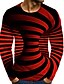 billige T-Shirts-Herre T-shirt 3D Print Rund hals Gul Lyserød Rød Blå Lilla 3D-udskrivning Plusstørrelser Daglig I-byen-tøj Langærmet Trykt mønster Tøj Gade overdrevet Designer