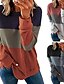 preiswerte Kapuzenjacken &amp; Sweatshirts-Damen-Sweatshirts Batikdruck gestreifter Farbblock Langarm bequemer lockerer weicher lässiger T-Shirt-Pullover