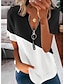 cheap Super Sale-Women&#039;s V-neck Short-sleeved Contrast Printed Top