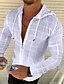 baratos Long Sleeves-Homens Camisa Social camisa de verão Preto Branco Laranja Verde Listrado Manga Longa Colarinho Colarinho de Camisa Escritório / Carreira Casual Roupa Simples Básico Casual Diário Confortável