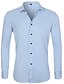 cheap Men&#039;s-Men&#039;s Dress Shirt White Black Gray LightBlue Basic Office Daily Tops Daily Business / Winter