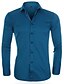 cheap Men&#039;s-Men&#039;s Dress Shirt White Black Gray LightBlue Basic Office Daily Tops Daily Business / Winter