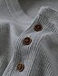 billige Long Sleeve-Herre Vaffel Henley-skjorte Henly-skjorte T-skjorter Langermet skjorte عادي Henley Sport Arbeidstøy Langermet Knapp ned Klær Mote Gatemote Fritid