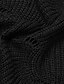 abordables Sweaters &amp; Cardigans-Mujer Suéter de punto Estriado Croché Escote Barco Tejer Ahuecado Otoño Invierno hombro caído Manga de la linterna Diario Festivos Sayo Manga Larga Casual Suave Color sólido Negro Blanco Amarillo S M