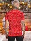 baratos Men&#039;s Socks-camiseta masculina unissex camiseta estampas gráficas músculo pescoço vermelho impressão 3d diariamente manga curta estampa roupas designer casual grande e alto rude