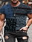 billige Men&#039;s-Herre T-Shirts T-shirt Skjorte Grafisk 3D-udskrivning Rund hals Gade Kortærmet Regulær Toppe Enkel Sort / Gul Brun