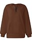 cheap Hoodies &amp; Sweatshirts-Women&#039;s Solid Color Sweatshirt Pullover Oversized Quarter Zip Hot Stamping Casual Daily Casual Streetwear Hoodies Sweatshirts  Navy Blue