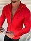 preiswerte Long Sleeves-Herren Hemd Sommerhemd Schwarz Weiß Orange Grün Gestreift Langarm Kragen Hemdkragen Büro / Geschäftlich Normal Bekleidung Einfach Basic Casual Komfortabel