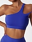 cheap Sports Bras-Women&#039;s One Shoulder Medium Support Sports Bra