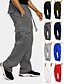 cheap Running &amp; Jogging Clothing-Men&#039;s Joggers Cargo Pants Bottoms Street Athleisure Summer Breathable Soft Sweat wicking Fitness Gym Workout Running Loose Fit Sportswear Activewear Solid Colored Dark Grey Black White
