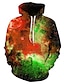 cheap Hoodies-Unisex Men&#039;s Galaxy Print Hooded Sweatshirt
