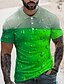 abordables Camisas de hombres-Hombre POLO Camiseta de tenis Camiseta de golf Estampados Cerveza Cuello Amarillo Verde Claro Rojo Azul Marino Púrpula Claro Impresión 3D Calle Casual Manga Corta Abotonar Ropa Moda Fresco Casual