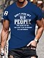 cheap Short Sleeve-Do N&#039;T Piss Off Old People The Older We Get Less Life In Prison A Deterrent Mens 3D Shirt For Birthday | Grey Summer Cotton | Letter Light Tee Graphic Men&#039;S Polyester Vintage Basic Short Sleeve