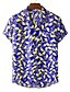 cheap Men&#039;s-Men&#039;s Shirt Graphic Shirt Classic Collar Flamingo Green Other Prints Casual Holiday Print Clothing Apparel Tropical Designer Beach / Short Sleeve / Short Sleeve