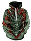 cheap Hoodies-Halloween The Clown&#039;S Face Mens Graphic Hoodie Green Blue Purple Khaki Red Hooded Color Block Skull 3D Daily Weekend Print Plus Size Streetwear Casual Clothing Apparel Unanswerable Cotton
