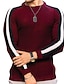 abordables Pullover Sweaters-Hombre Pulóveres Suéter recortado Suéter de punto Waffle Tejer Recortado De Punto Raya Cuello redondo Mantiene abrigado Casual Ropa Mangas raglanes Otoño invierno Negro Blanco M L XL