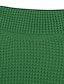baratos Camisolas-Mulheres Pulôver suéter Saltador Estriado Tricotar Tricotado Gola Alta Cor imaculada Ao ar livre Diário à moda Casual Inverno Outono Verde Azul S M L